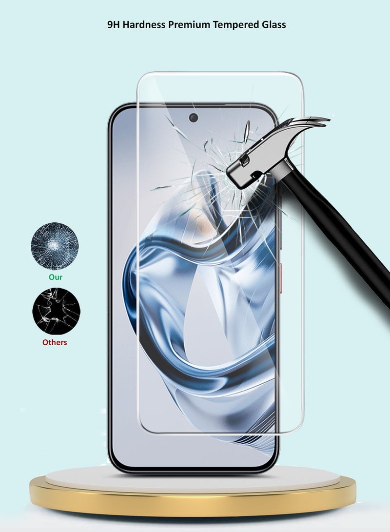 جيماكس واقي شاشة زجاجي مقوّى 9H 2.5D بسلسلة نوبيا إير 5G 2025 GMAX من ZTE بحواف منحنية - شفاف - Image 3